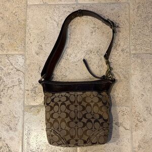 Coach Brown Patterned Crossbody Bag